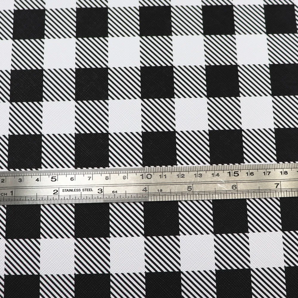 30x132cm Black & White Stripe / Colored Bird Plaid Faux Leather Fabric – DIY Bows, Handbags & Craft Material (BH044) 5