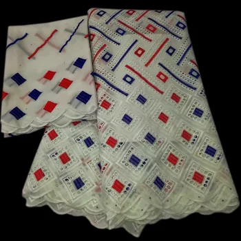 

Double-colors Straight stripes and squares pattern with stones 100% Cotton Fabric YCS71,Hollowed out Swiss Voile Lace Fabric