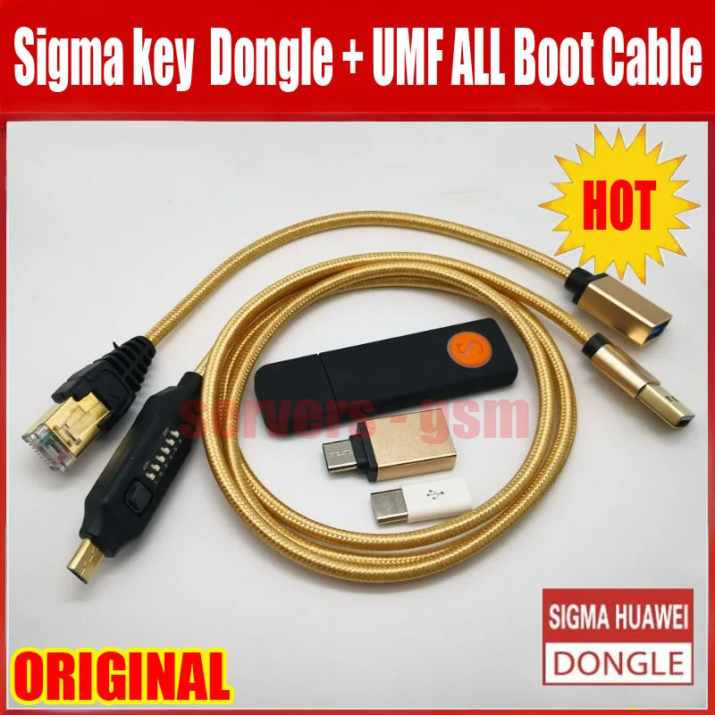 Новейший ключ Sigma ключ SigmaKey для ремонта вспышки Huawei Разблокировка+(UMF) весь кабель запуска