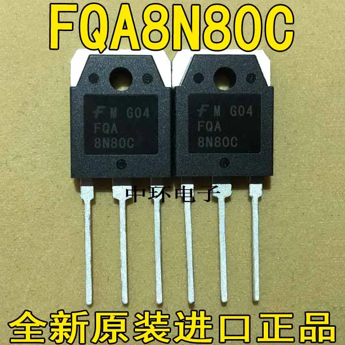 

10pcs/lot FQA8N80C 8N80 TO-247 8A800V