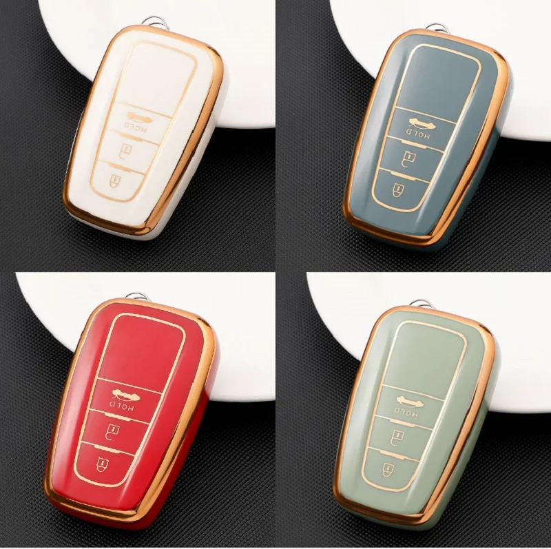 TPU copertura chiave dell'automobile 2 3 caso pulsante per Toyota Camry CHR CH-R Prius Corolla RAV4 Prado 2017 2018 2019 portachiavi senza chiave - H385974cc3db84e6abf3a6a324bd1429eR