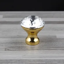 K9 Кристальные минималистичные ручки Европейский стиль шкаф ящик шкаф дверь с инкрустацией стразами Кристалл Золотая Ручка 25 мм