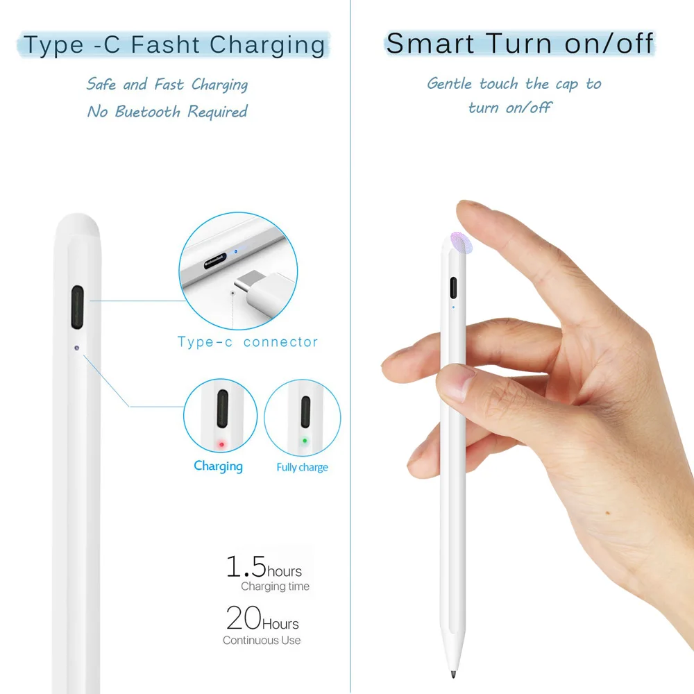 Для Apple Pencil 2 Touch Φ для 2019 iPad Pro 12 9 11 дюймов 10 2/2018 6th 7/Air 3 / Mini 5 с блокировкой