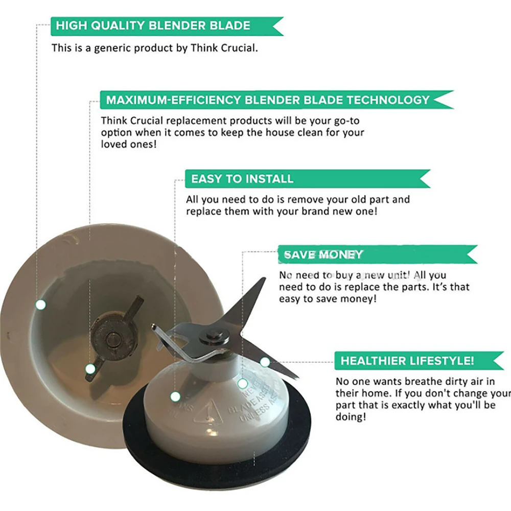 Blender Blade with Rubber Gasket Seal Ring For Kitchenaid Blender  Accessories