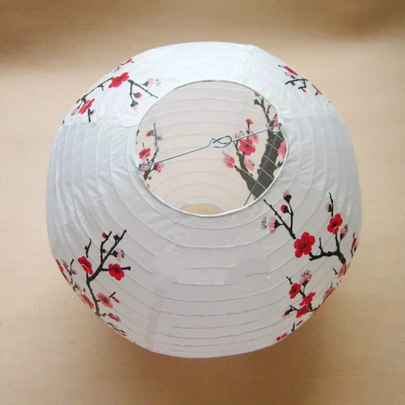 35cm Plum Blossom Round Paper Lantern Lamp Shade Chinese Oriental Style Light Restaurant Wedding Party Home Decor Gifts