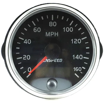 

Universal Speedometer 12V/24V 85mm 160MPH Speed Gauge Meter With White/Amber Backlight With LCD For Motor Car Truck Boat