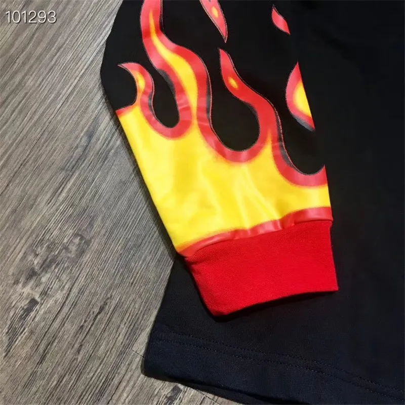 Пламя Vetements толстовки для мужчин и женщин высокое качество хип хоп Vetements толстовка с капюшоном