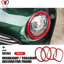 Накладка на задний фонарь для Mini Cooper F55 F56, задние фары, головные фары, обода, Защитные Чехлы, украшения, автомобильные аксессуары