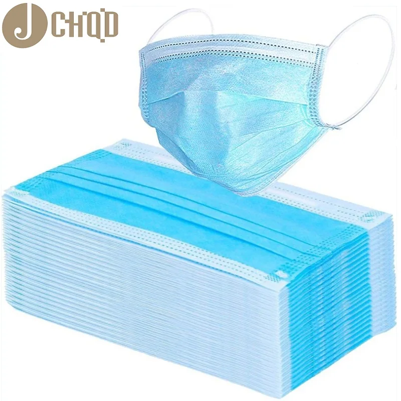 JCHQD Civil protective masks three-layer disposable waterproof dustproof haze-proof breathable filter 20 pieces | Аксессуары для
