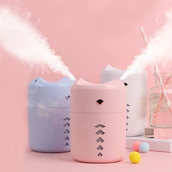 

Dual Nozzles Mist Spray Humidifier Portable USB Aroma Diffuser Home Quite Air Conditioner Room Humidificador Lamp Air Difusor