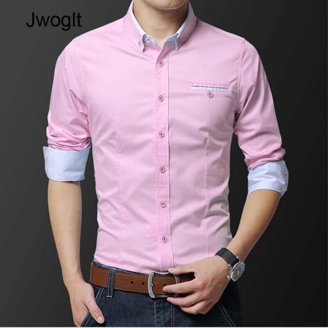 Fashion Handsome Regular Fit Casual Men Long Sleeve Shirt Design Good  Fabric Soft Comfortable White Khaki Pink Men Dress Shirts - Shirts -  AliExpress