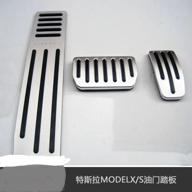 

aluminum alloy accelerator pedal brake pedal for Tesla Model S Model X Gas Fuel Brake Foot Rest Pedal Pads Mats Accessories