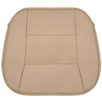 

Universal Car Front Seat Cover Breathable Beige PU Leather Seat Cushion
