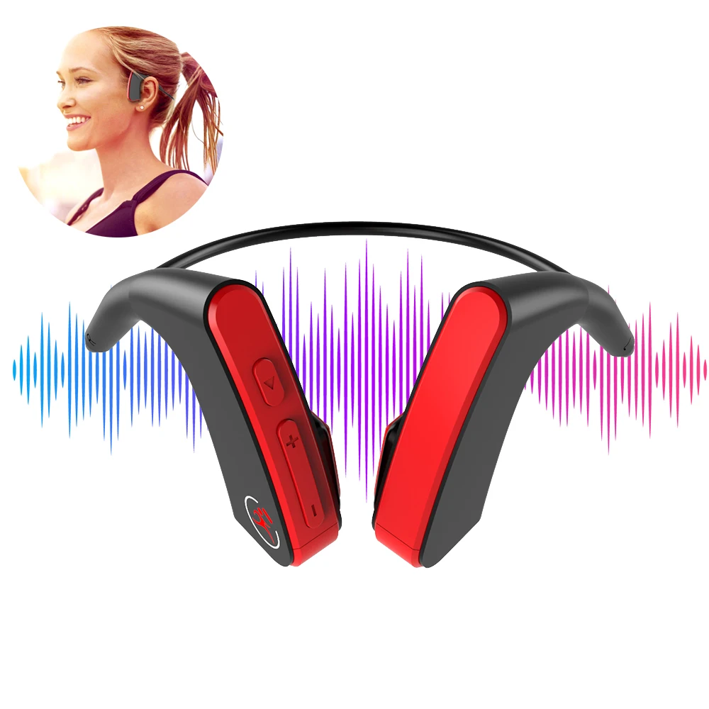 

Wholesale Bluetooth wireless headset Bone Conduction Earphone Outdoor Sport Headset with Mic for Xiaomi for iphone