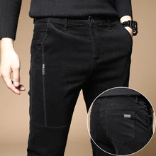 Мужские повседневные брюки осень и зима новые вельветовые повседневные Прямые брюки Молодежная индивидуальная модная трендовая мужская одежда