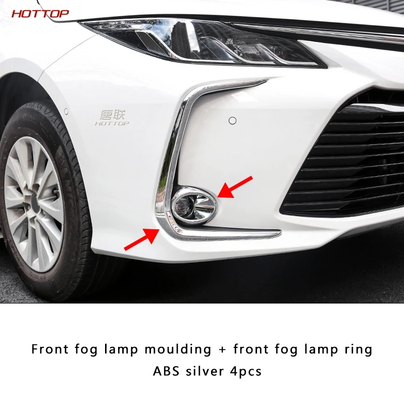Передняя противотуманная фара для Toyota Corolla - Цвет: ABS silver 4pcs