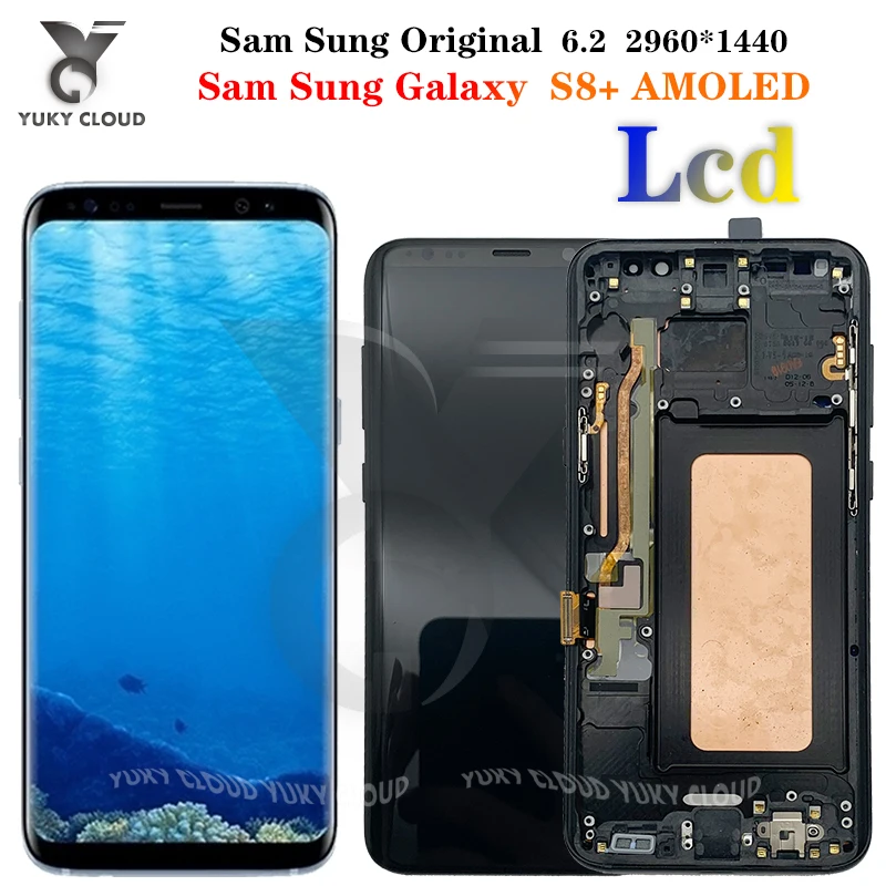 Оригинальный ЖК-дисплей 6 2 'SUPER AMOLED для Samsung Galaxy S8 + G950 G950F G955 G955F дисплей сенсорный