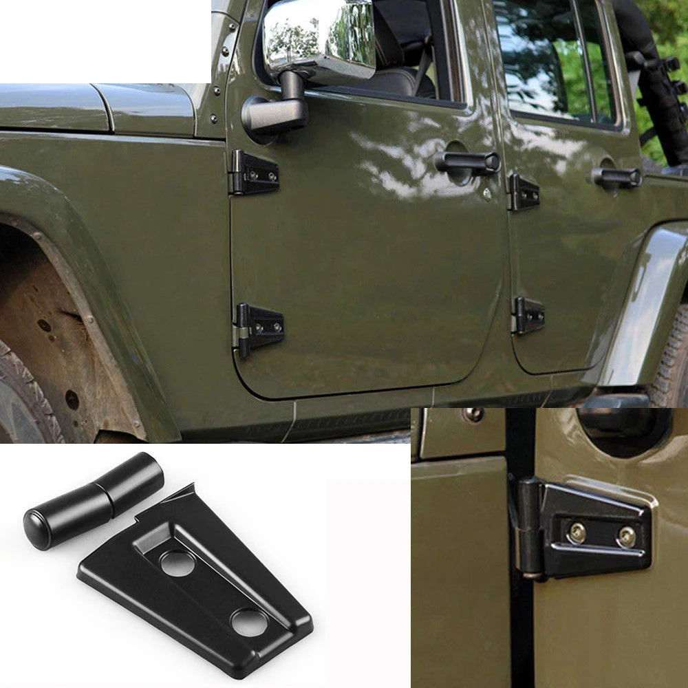 8 комплектов для Jeep Wrangler JK- Unlimited Sahara Rubicon ABS Накладка для дверных петель отделка