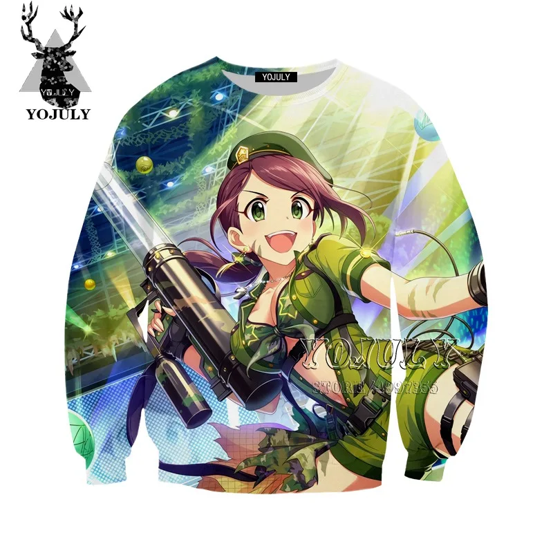 20 YOJULY Idol Master, Детская толстовка Золушки для девочек с 3D рисунком, Детская толстовка с аниме, для мальчиков и девочек, для подростков, модная детская одежда, Kawaii SW114 - Цвет: 20