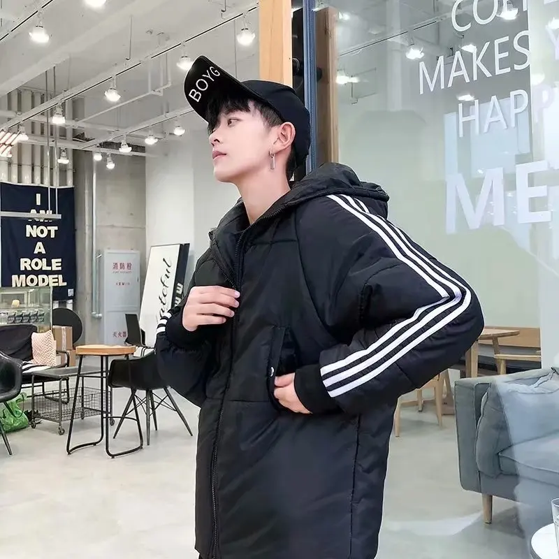 Winter Coat MEN'S Cotton-padded Coat Cotton-padded Jacket down Coat Cotton Coat Students Couples Short Harajuku Wind Korean-styl