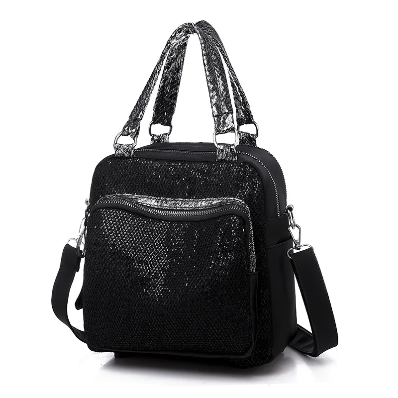 Laptop Backpack Shoulder-Bags Sequins Female Small Business-Bag Teenage Girls Fashion
