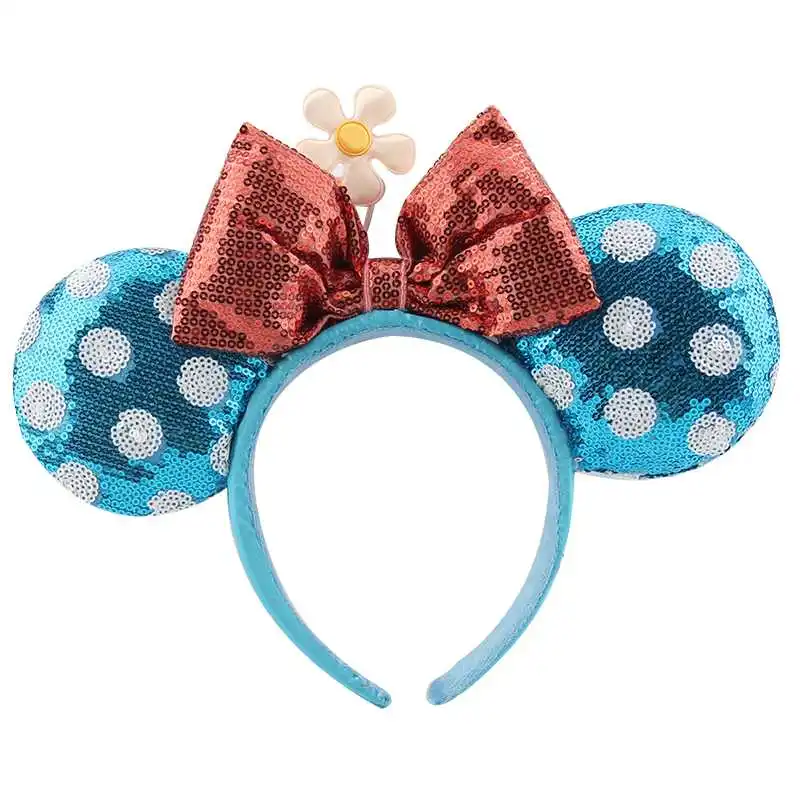 

Original Minnie mickey sequin Plush toy EARS COSTUME Headband Cosplay Plush Adult/Kids Headband Gift