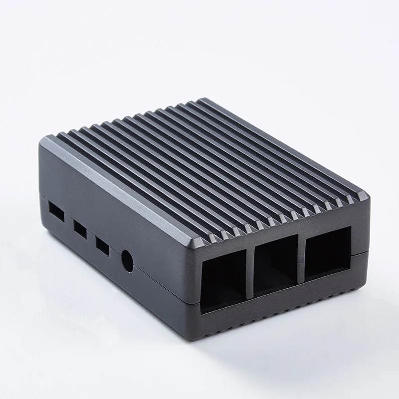 Черный/темно серый металлический чехол корпус с радиаторами для Raspberry Pi 4B 4 Model
