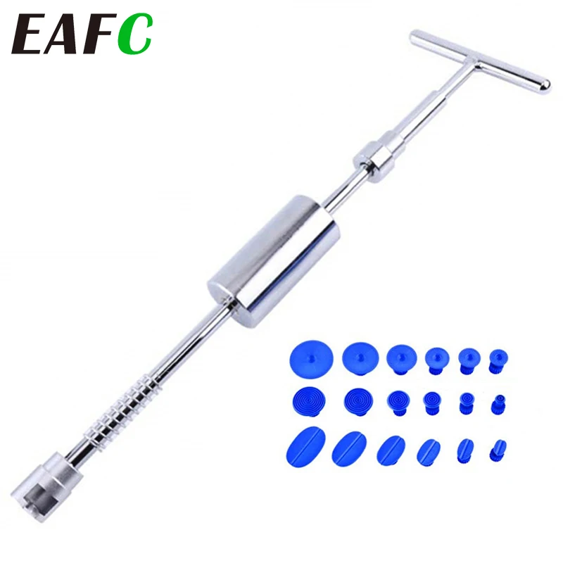 Car Dent Repair Tools Puller Kit Automotive Paintless Metal Body Removal Kits Slide Hammer 18 Suction Cups |