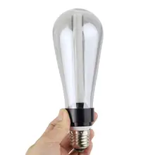 Светодиодный светильник в стиле ретро, простой ретро, E27, 220-240 В, 5 Вт, теплый белый дым, серая лампа, 20000 часов, теплый белый светодиодный декоративный светильник, высокая яркость