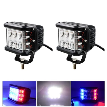 

4 Inch Flashing 45W Side Shot Pod Cubes Led Work Light Off Road LED Emergency Warning Lights Driving UTV RZR Truck for Jeep Humm