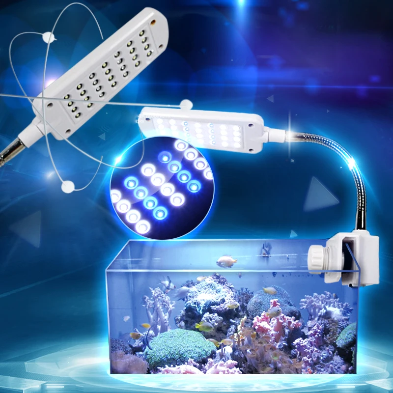 Подарки для дома& Amp; на открытом воздухе свет лампа мини освещение дома& Amp; Жилая СВЕТОДИОДНЫЙ Аквариум Украшение USB для аквариума люмен зажим гибкий