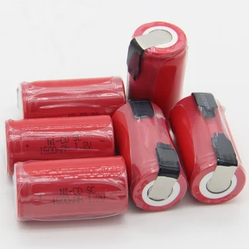 

SUB C battery nicd 1500mah 42.5mm*22mm 1.2V SC battery replacement for power tools flat top soldering tapes