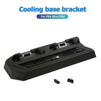 

Game Console Vertical Cooling Stand with Dual Joystick Controller Charger Dock Station for Sony PS4 Slim