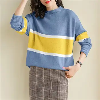 

2020 Autumn And Winter New Autumn Women's Blouse Loose Outer Wear Pullover Sweater Korean Version Of The Sweater Tide