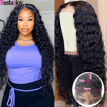 

Bestsojoy Lace Part Wig Deep Wave Wig Glueless Middle Part Human Hair Wig Deep Wave Wigs For Black Women Brazilian Hair