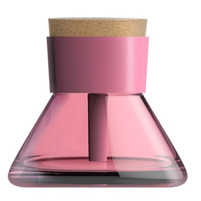 Pink Мини флакон для духов увлажнитель стеклянный Usb Настольный диффузор светодиодный ночник увлажнитель воздуха для дома спальни - Цвет: Pink