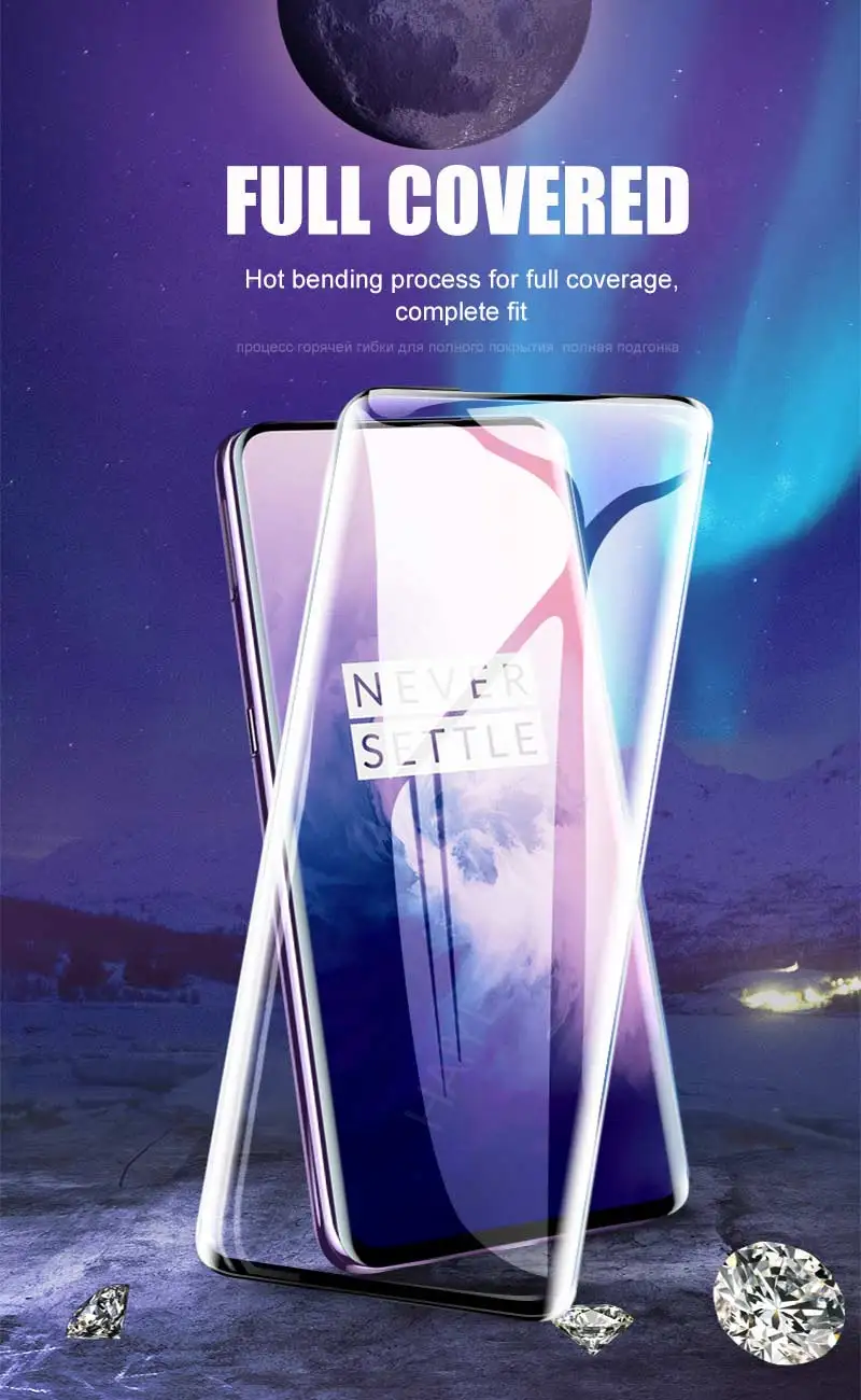 3-1 шт 200D Защитное стекло для экрана для Oneplus 7 6 7T Pro Защитное стекло для Oneplus 6 6T Pro 7T полное покрытие закаленное стекло