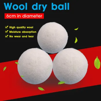 

6Pcs/Pack Wool Dryer Balls Reusable Laundry Fabric Softener Ball Drying Balls Washing Machine White Dry Clean For Home