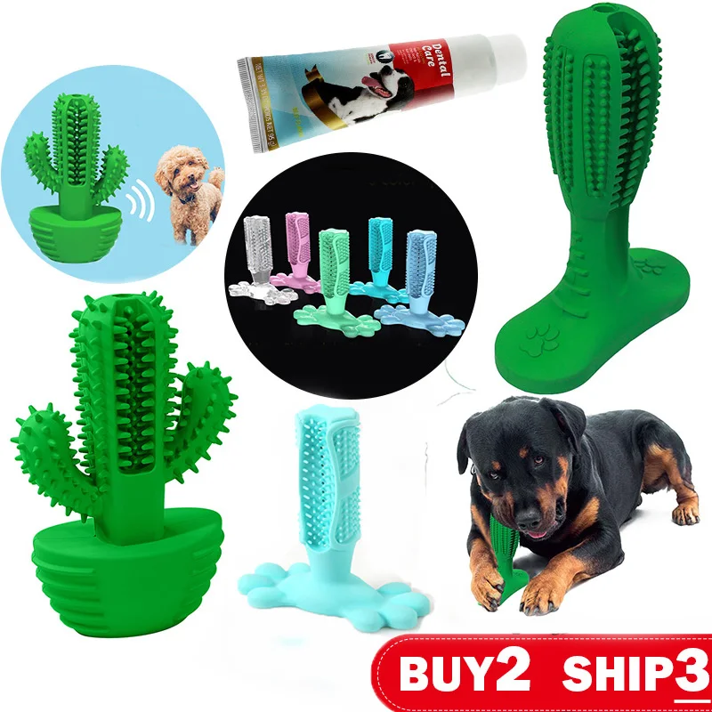 

Dog Toys Squeaker Toothbrush Chewing Biting Pet Toys Sound Cleaning Tooth Paste Dog Toys Small Puppy Medium Large Dog Supplies