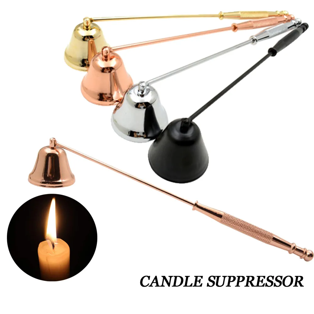 25#Stainless Steel Smokeless Candle Bell Accessories Snuffer Home Hand Put Off Tool Kit Holders | Дом и сад