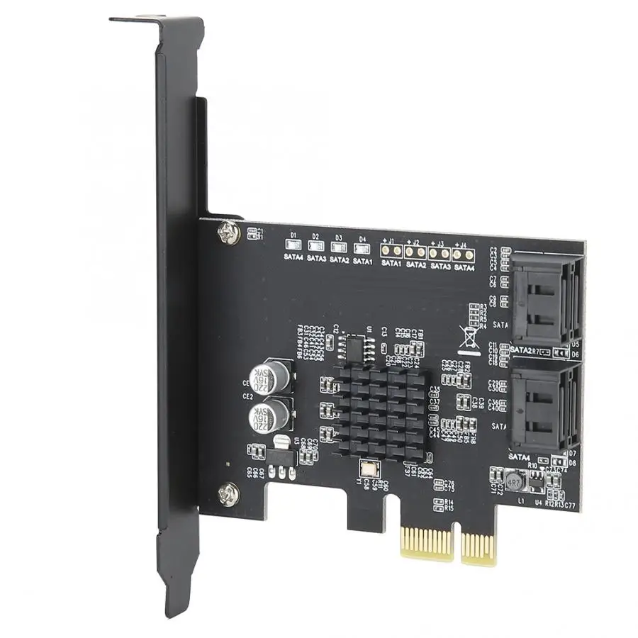Плата расширения SATA3.0 на PCI E 4 порта 6G адаптер карта преобразования жесткого диска