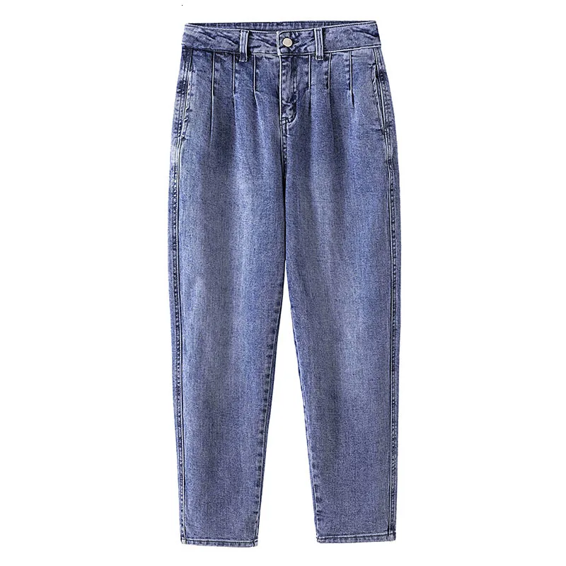 

Loose Vintage Woman Jeans 2019spring Autumn Boyfriend Mon Jeans For Women Washed Denim Harem Pants Oversize High Waist Jean