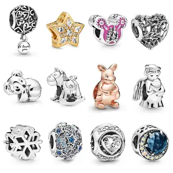

PDB ZZ 70 Original 925 Silver 2019 Winter Charm Koala Kangaroo Horse Snowflake Charm Beads Fit for DIY Bracelet Women Jewelry