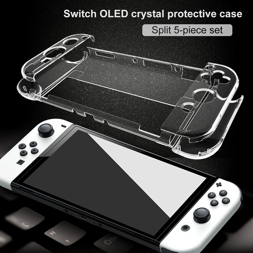 Accessories Kit for NS Switch OLED Storage Carry Bag with 10 Game