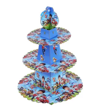 

1pcs/set Paw Patrol Kids Birthday Party cake stand Cardboard Cupcake 24 Cupcakes 3 Tier Party Supplies Baby Shower Favors