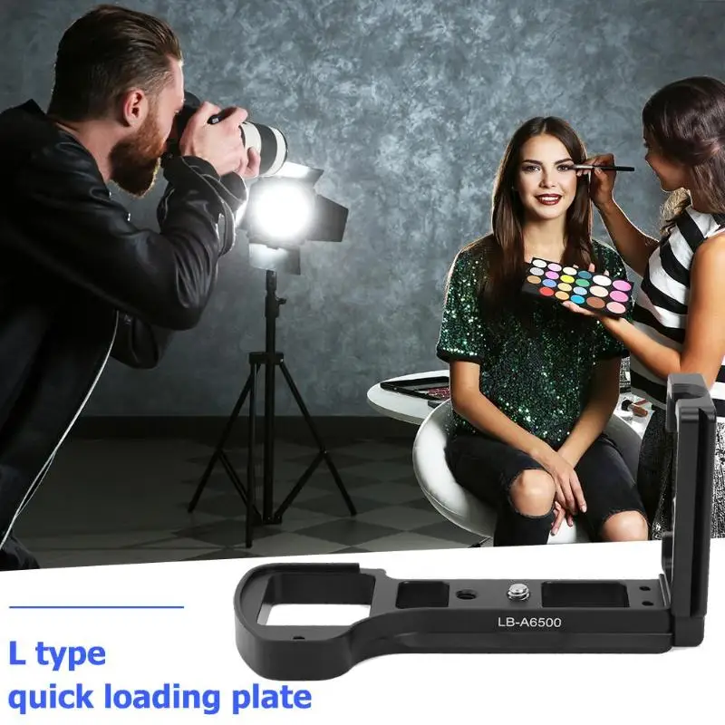 Быстросъемная Вертикальная пластина типа L для камеры sony ILCE-6500 A6500 с отверстиями для армирования 135*73*55 мм