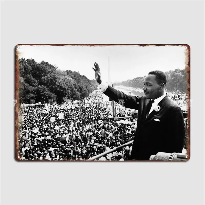 Martin Luther King Jr постер речь металлическая табличка для клуба брикет