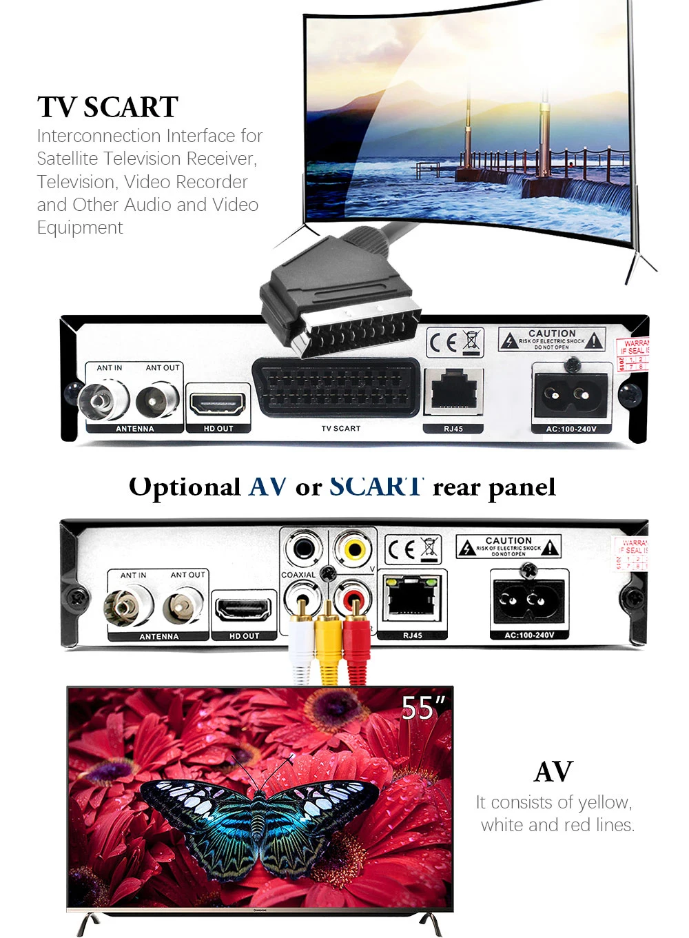 Vmade DVB T2 hd receptor terrestre digital