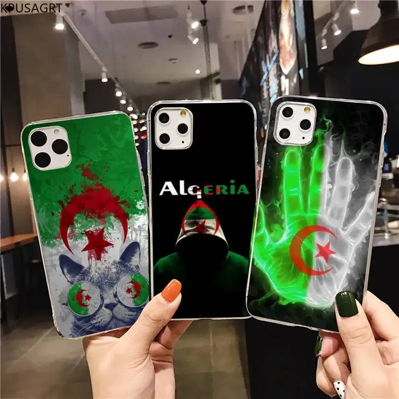 Чехол для телефона с флагом Алжира iphone 12 pro max 11 XS MAX 8 7 6 6S Plus X 5S SE 2020 XR | Мобильные