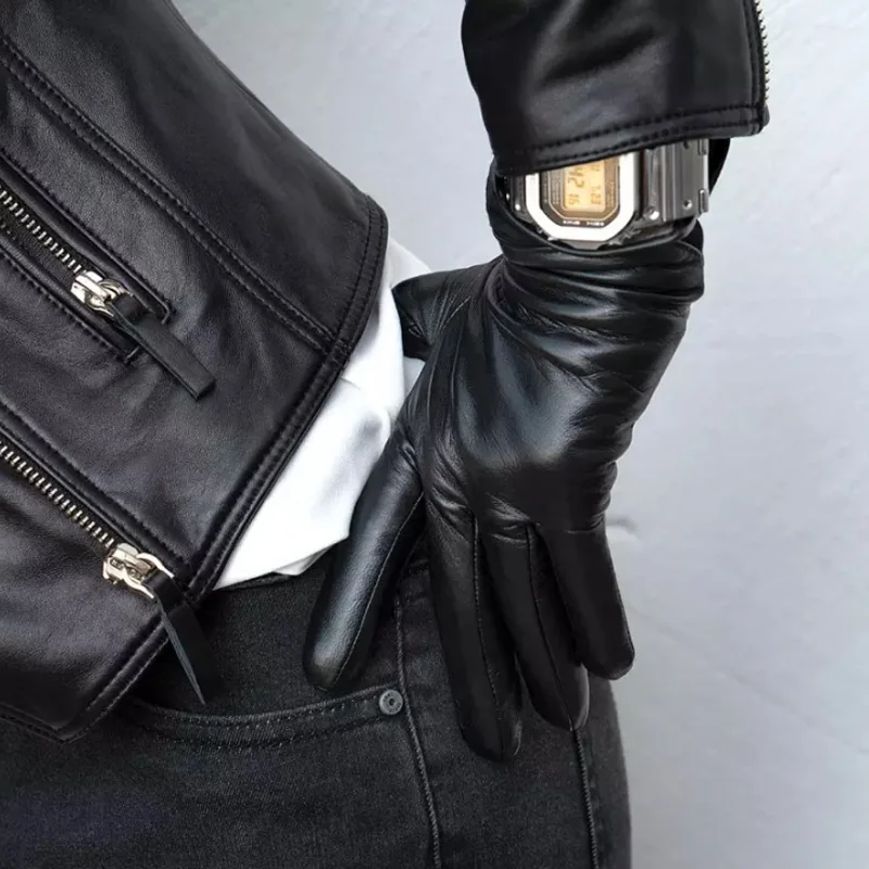 Xiaomi Mijia Qimian перчатки из овечьей кожи с сенсорным экраном для мужчин и женщин осень зима шерсть сохраняет тепло сенсорные перчатки